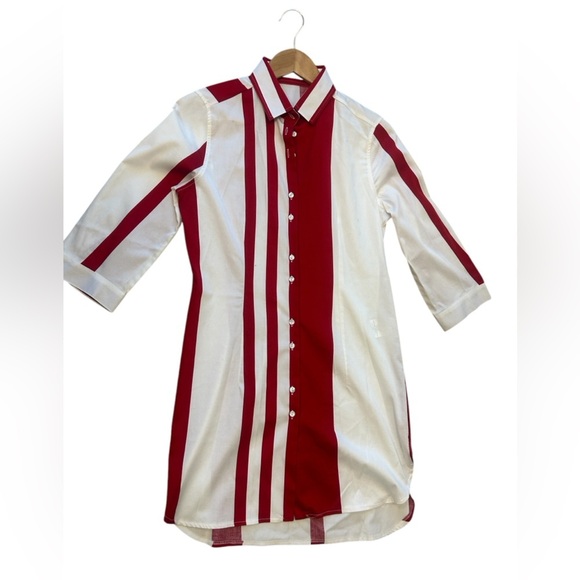 Dresses & Skirts - Naracamicie S NWOT Red and White Striped Button-Up dress